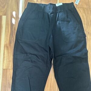Womens Black high rise ankle Pants